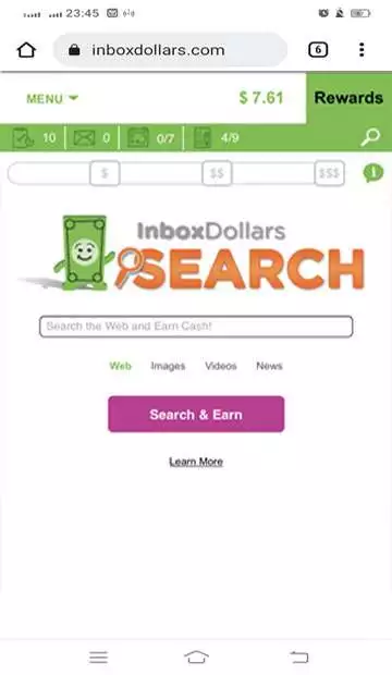 InboxDollars Search And Earn